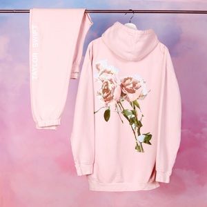 Taylor Swift Lover pink Glitter Rose Hoodie